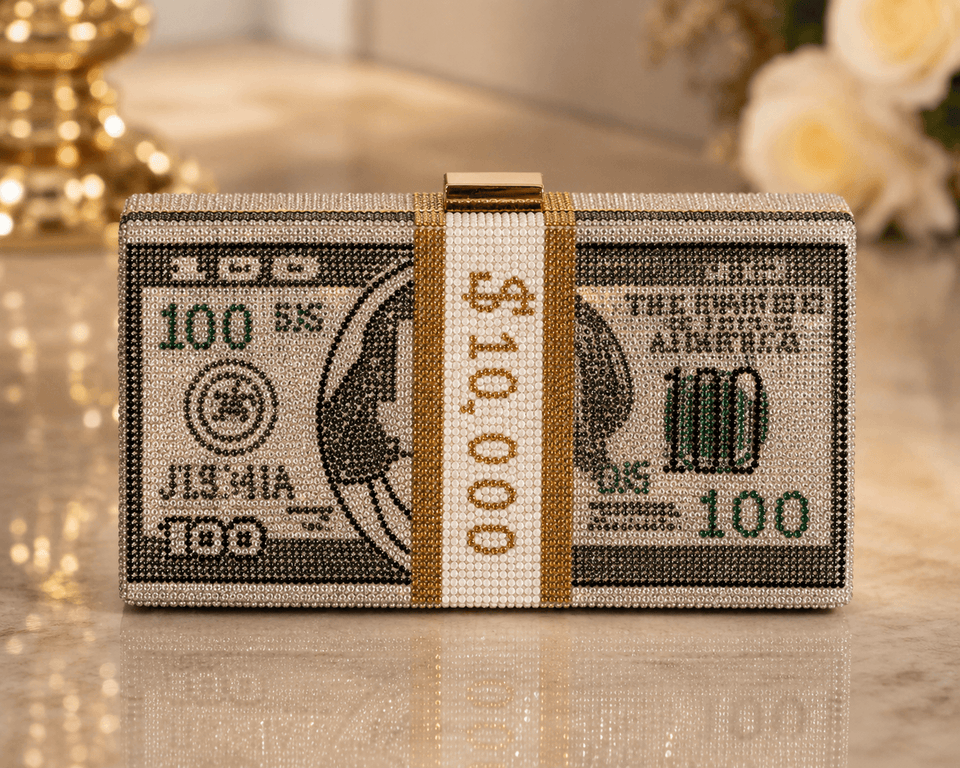 Millionaire Sparkle Cash Clutch