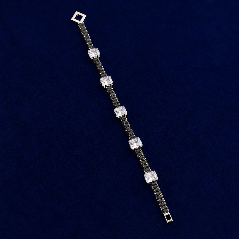 Midnight Crystal Link Bracelet
