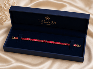 Ruby Elegance Tennis Bracelet