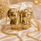 Golden Butterfly Luxe Crossbody Clutch