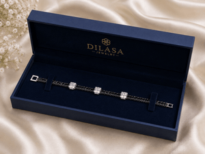 Midnight Crystal Link Bracelet