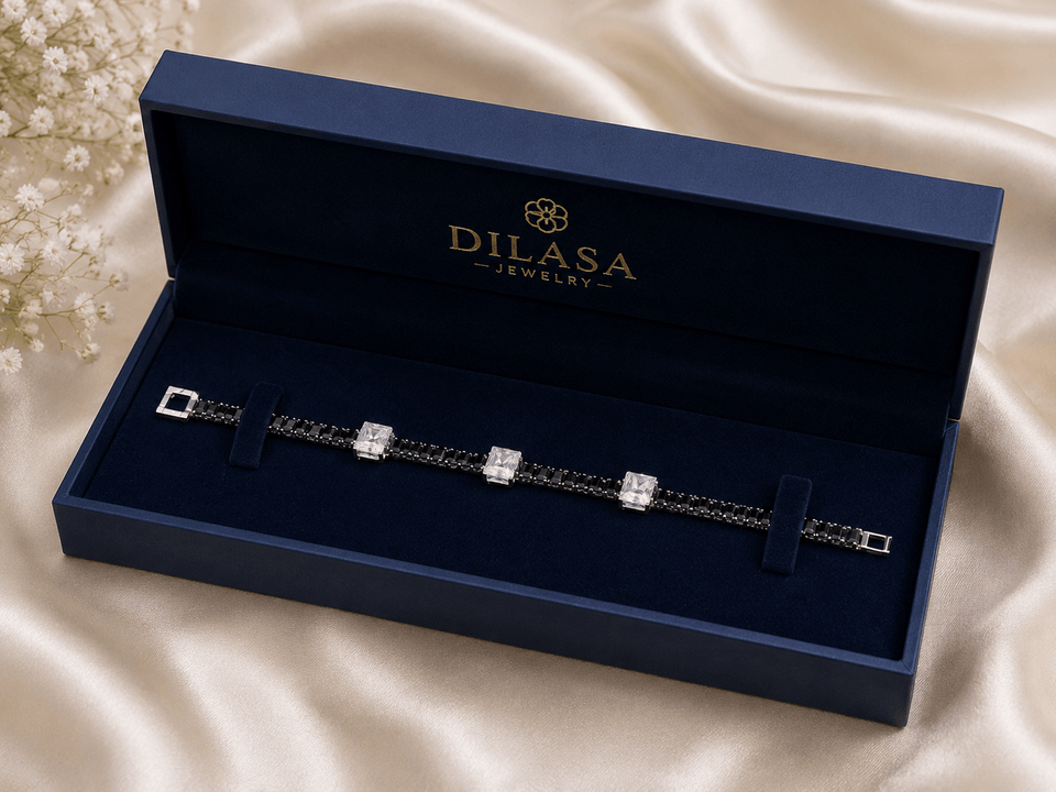 Midnight Crystal Link Bracelet