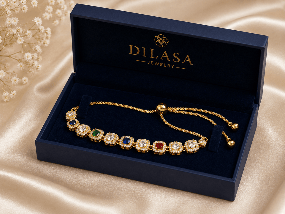 Aurora Gemstone Slider Bracelet