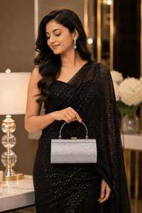 Silver Stardust Evening Clutch