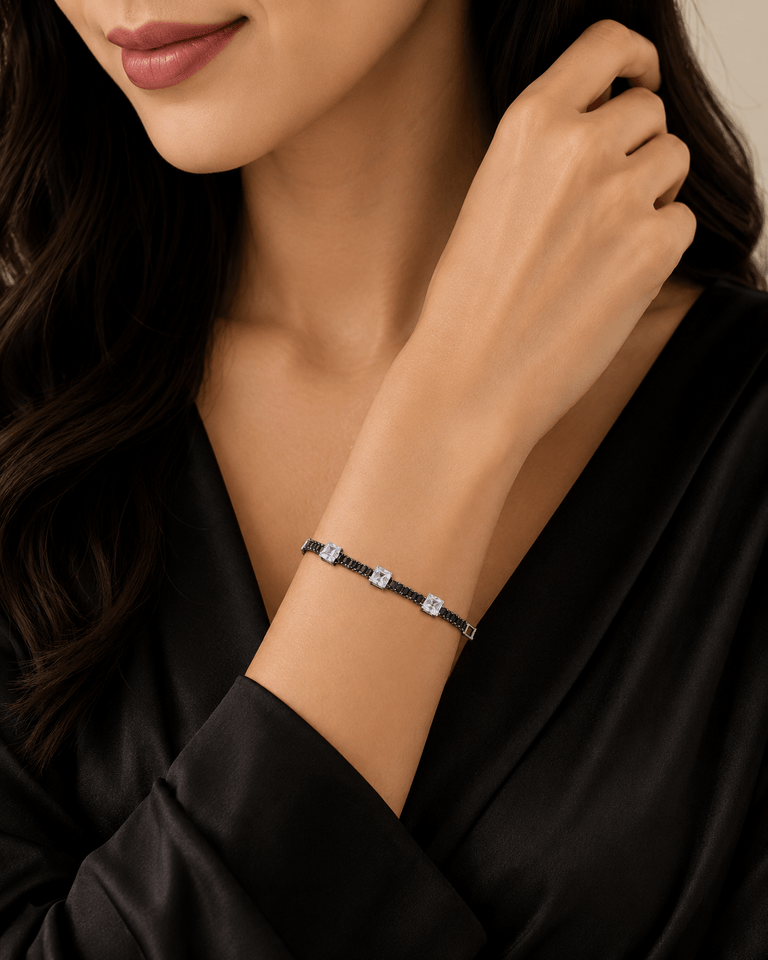 Midnight Crystal Link Bracelet
