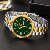 Success Way Emerald Green Dial Luxury Watch – Premium Two Tone Edition