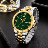 Success Way Emerald Green Dial Luxury Watch – Premium Two Tone Edition