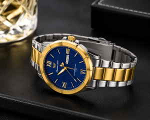 Success Way Royal Blue Dial Luxury Watch – Two Tone Stainless Steel