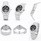 Imperium Skeleton Silver Watch – Luxury Octagonal Stainless Steel Timepiece