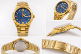 Success Way Gold Blue Dial Luxury Watch – Premium Stainless Steel Men's Watch
