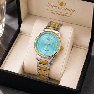 Success Way Aqua Dial Two-Tone Luxury Watch
