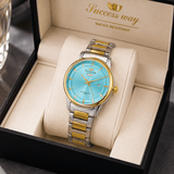 Success Way Aqua Dial Two-Tone Luxury Watch