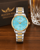 Success Way Aqua Dial Two-Tone Luxury Watch