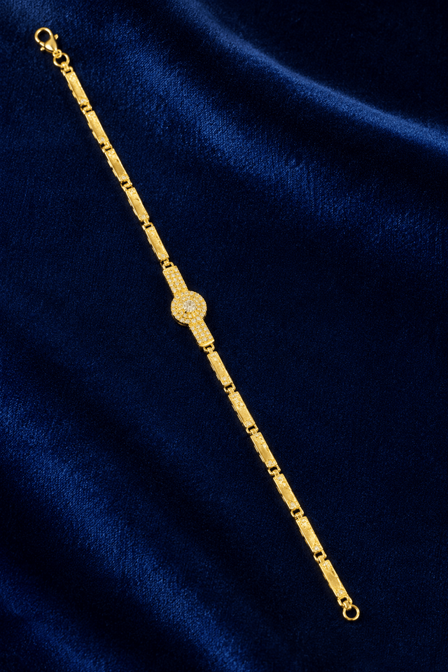 Golden Halo Crystal Bracelet