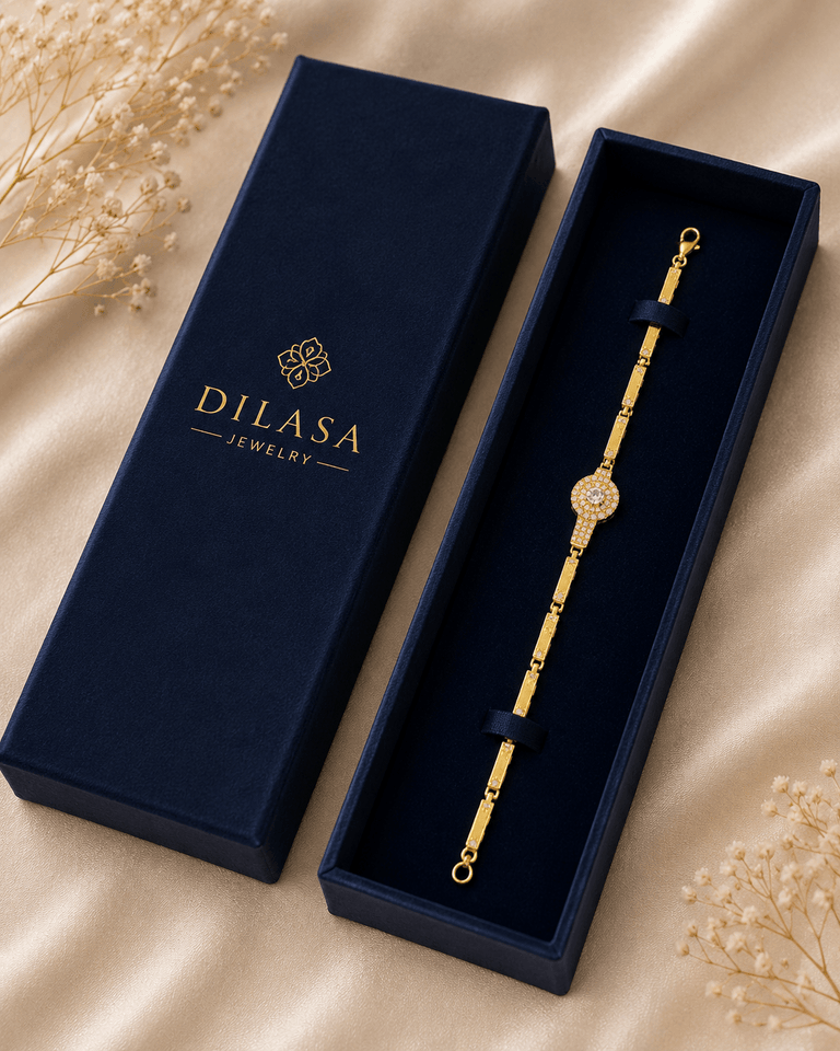 Golden Halo Crystal Bracelet