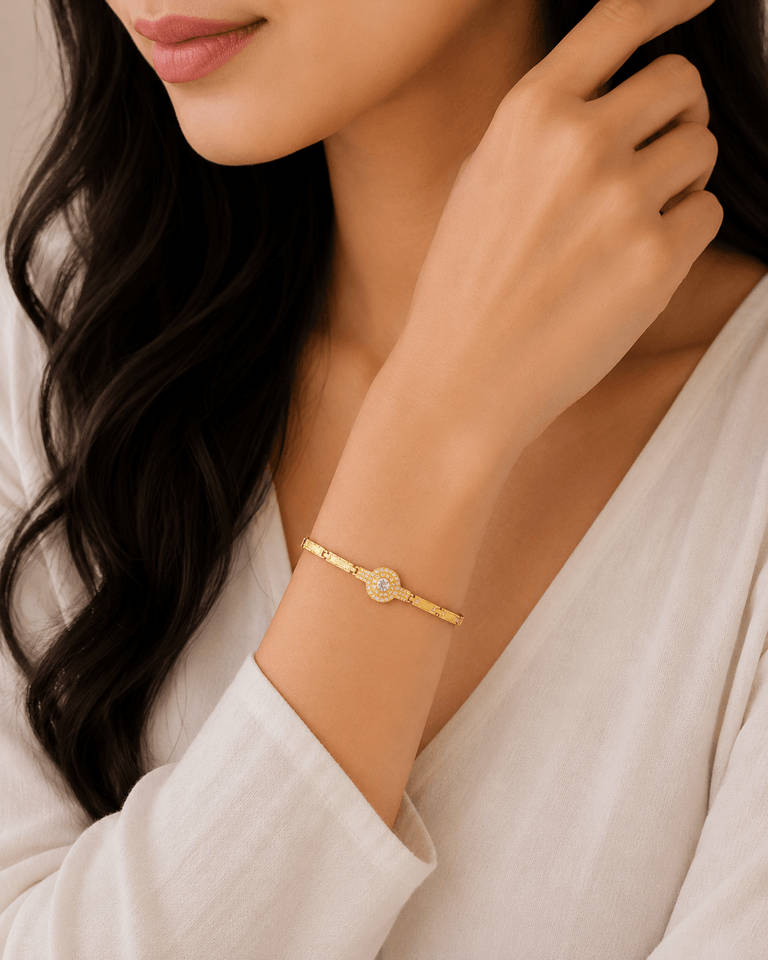 Golden Halo Crystal Bracelet