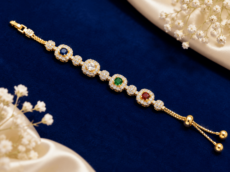 Aurora Gemstone Slider Bracelet