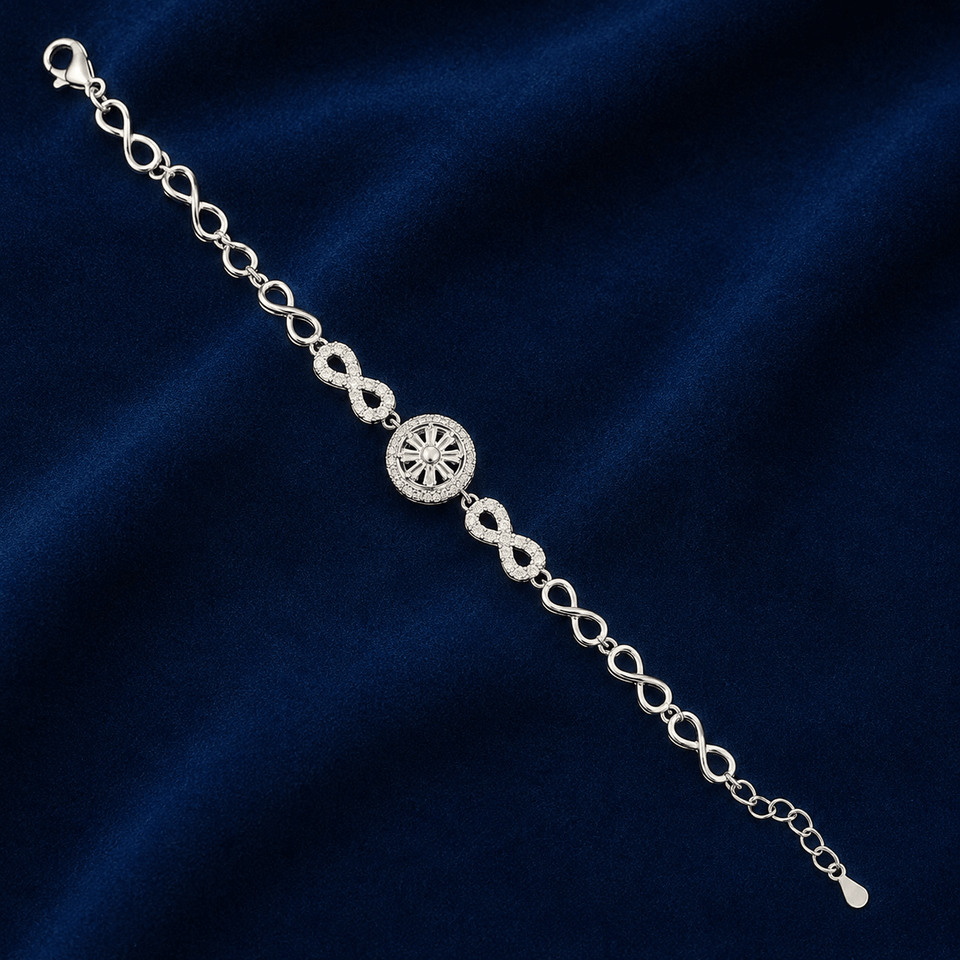 Infinity Charm Crystal Bracelet