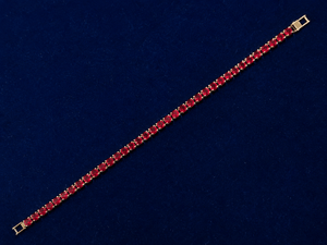 Ruby Elegance Tennis Bracelet