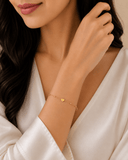 Golden Heart Charm Bracelet