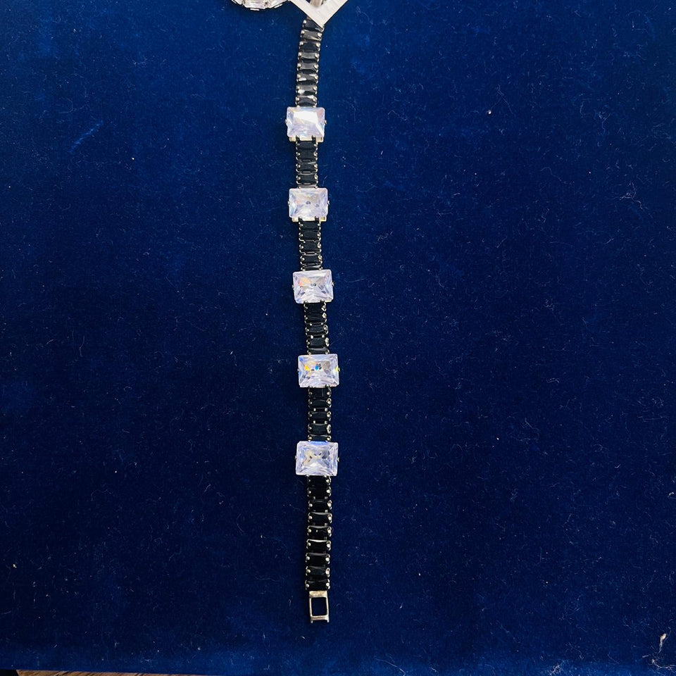 Midnight Crystal Link Bracelet
