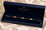 Blush Pink Crystal Station Bracelet