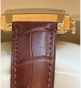GUSALAI Golden Dial Premium Leather Strap Watch