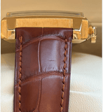 GUSALAI Golden Dial Premium Leather Strap Watch