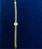 Golden Clover Multi-Layer Chain Bracelet