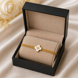 Golden Clover Multi-Layer Chain Bracelet