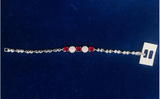 Ruby Crystal Charm Bracelet