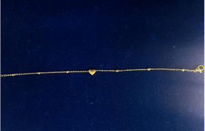 Golden Heart Charm Bracelet