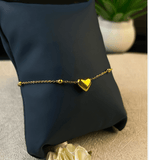 Golden Heart Charm Bracelet