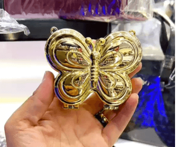 Golden Butterfly Luxe Crossbody Clutch