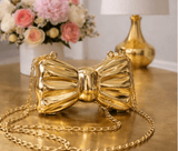 Golden Bow Luxe Evening Clutch