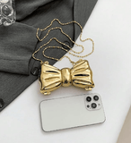 Golden Bow Luxe Evening Clutch