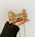Golden Bow Luxe Evening Clutch
