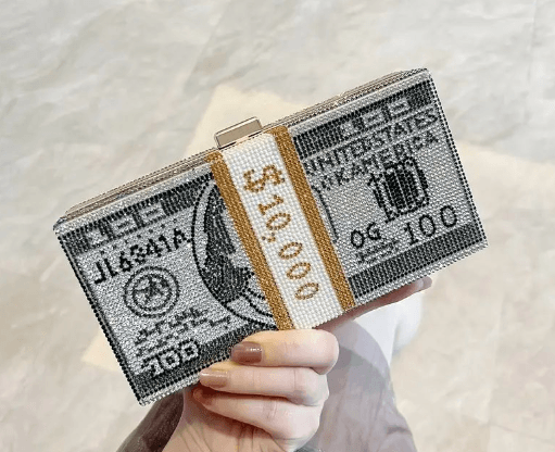 Millionaire Sparkle Cash Clutch