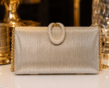 Champagne Luxe Crystal Evening Clutch