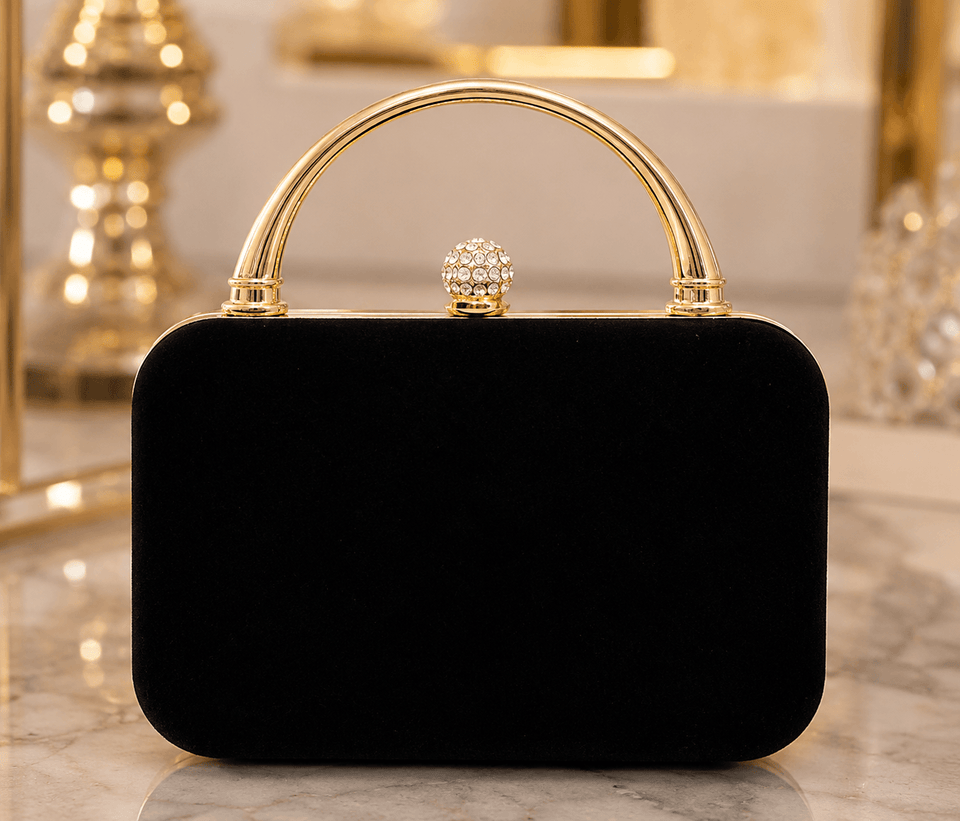 Midnight Elegance Velvet Clutch